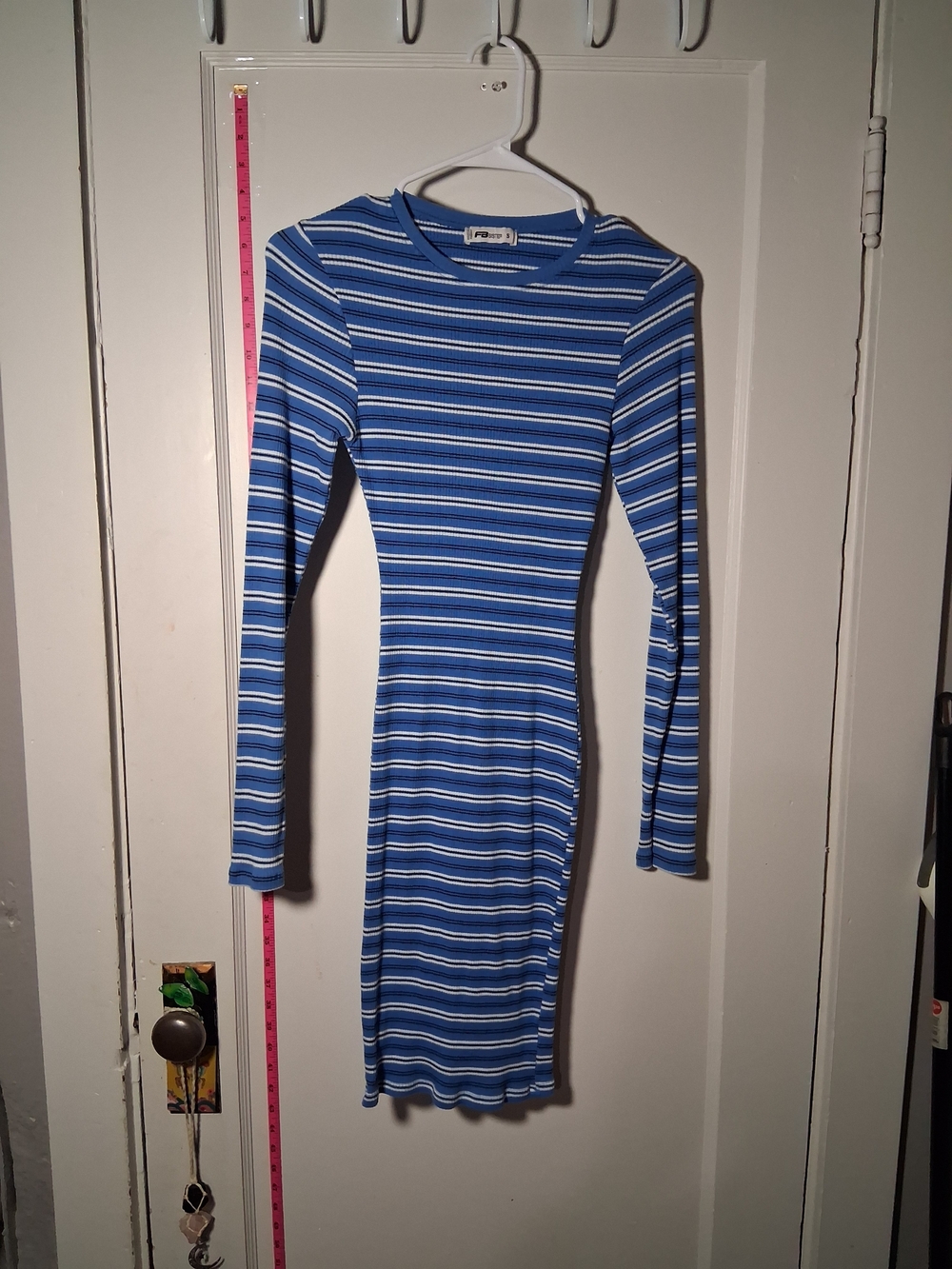 Striped Long Sleeve Dress S